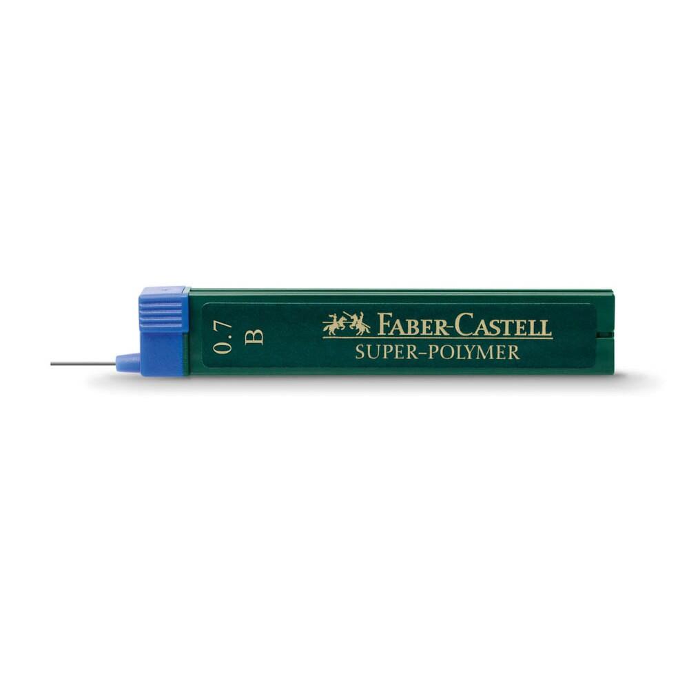FABER-CASTELL SUPER-POLYMER Bleistiftminen B 0,7 mm - 12 Stück FABER-CASTELL SUPER-POLYMER Bleistiftminen B 0,7 mm - 12 Stück